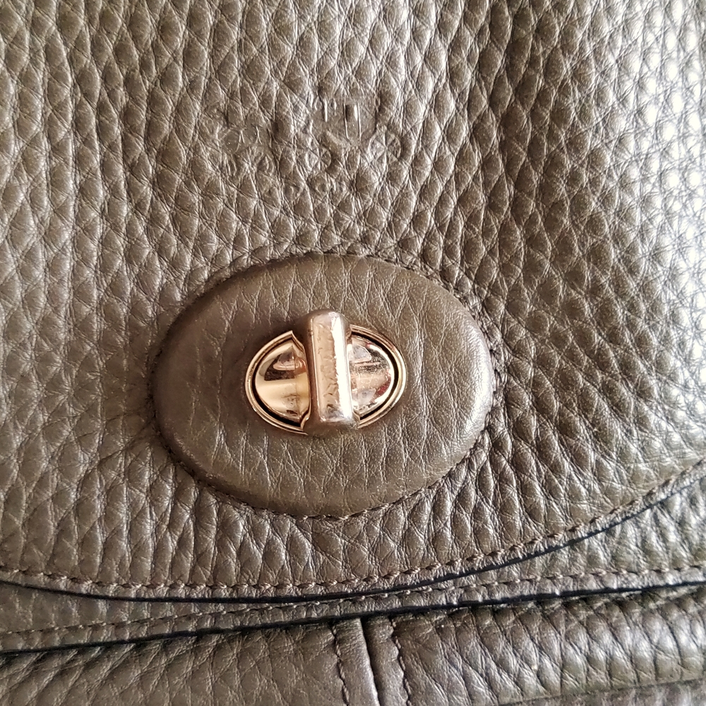 Olive Green Coach Satchel - Picture 10 of 11